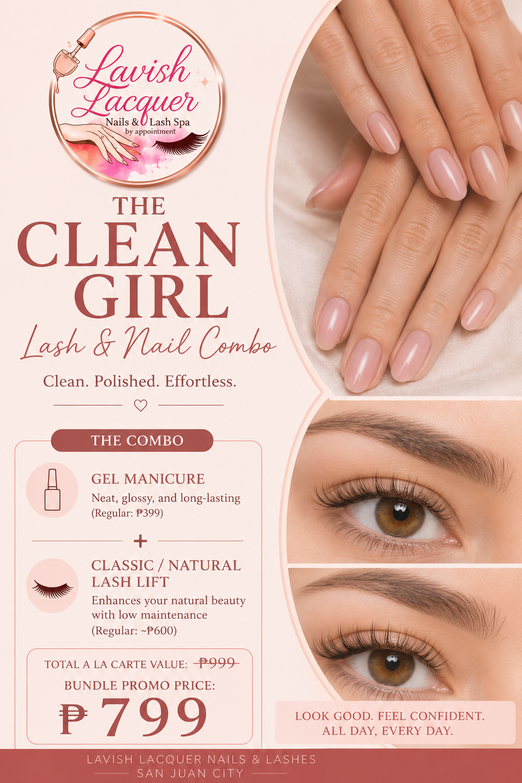Clean Girl Lash and Nail Combo offer